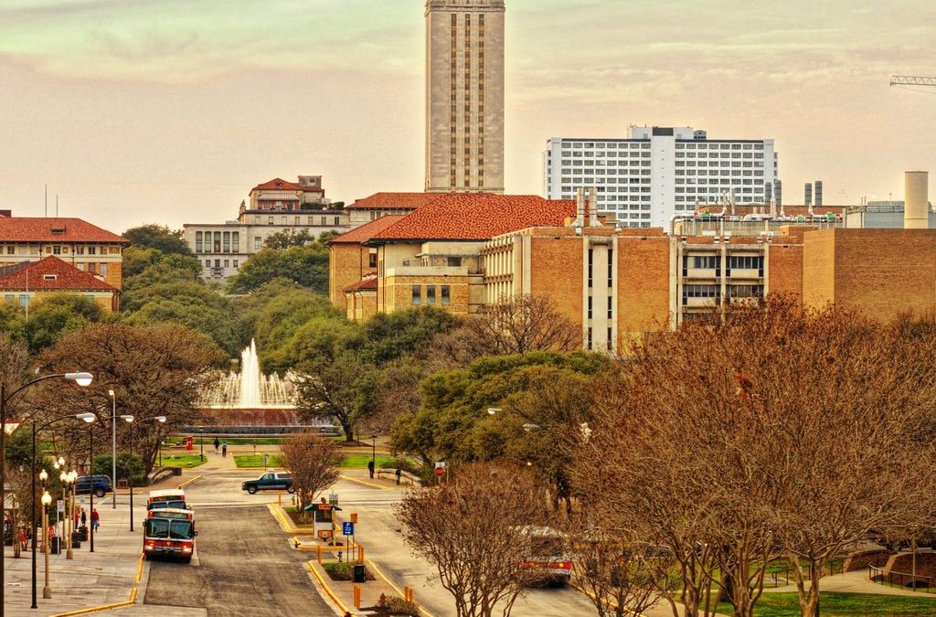 Skyline view of the University of Texas at Austin